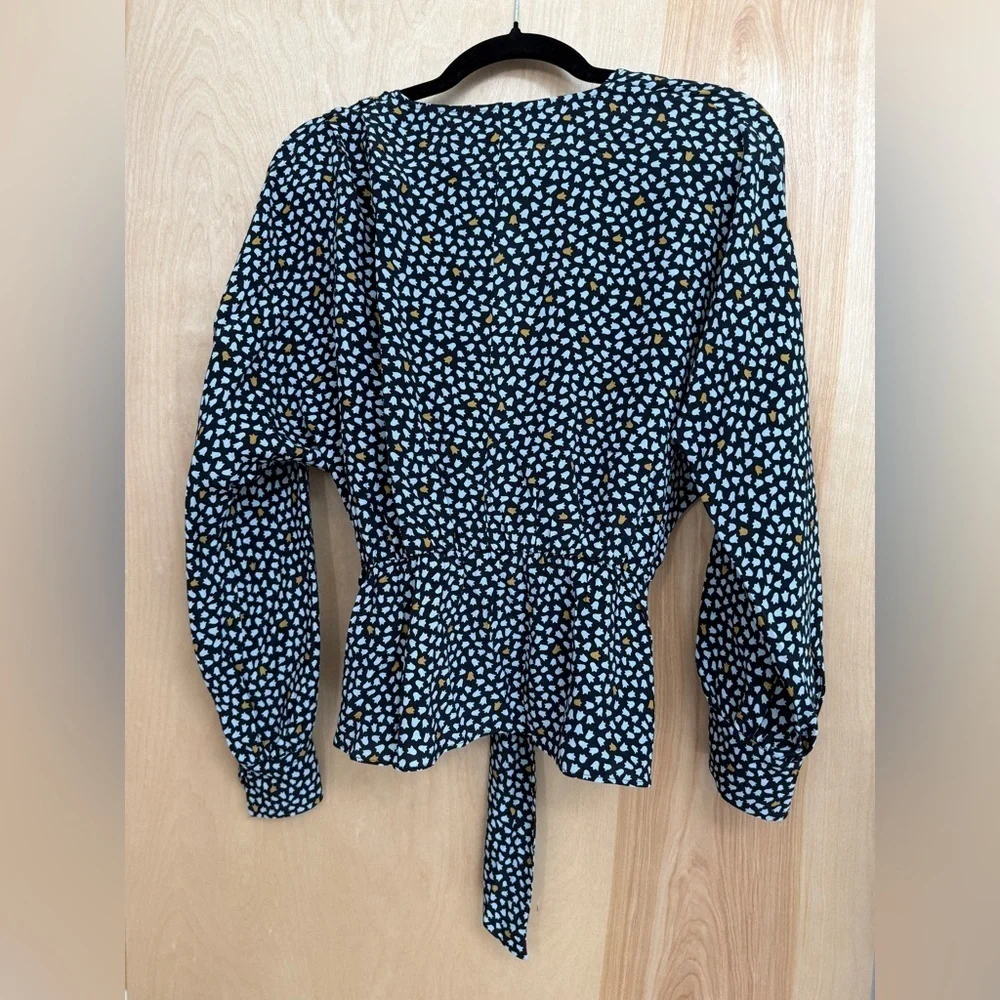 Joie Louise Faux Wrap Blouse in Navy. NWT, stunning design!! - Picture 8 of 14